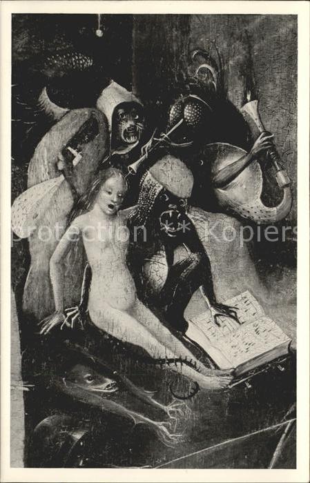 Kuenstlerkarte Alte Kuenstler Hieronymus Bosch van Aken Weltgerichtst