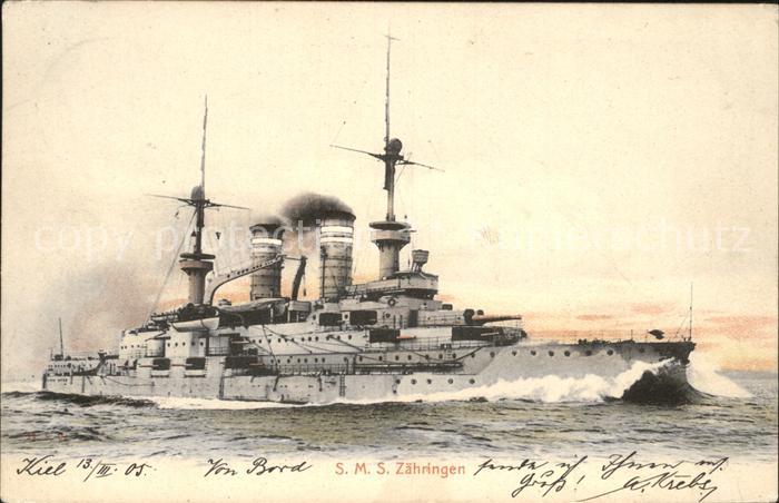 Marine S.M.S. Zähringen Litho
