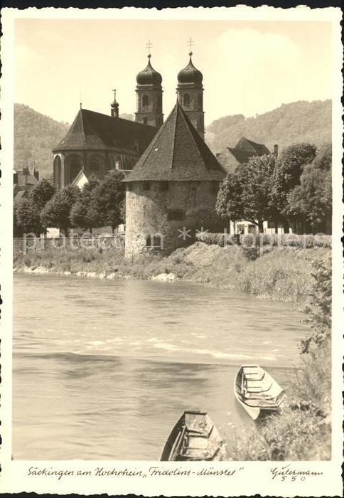 Foto Gutermann Nr. 550 Saeckingen am Hochrhein Fridolins-Muenster