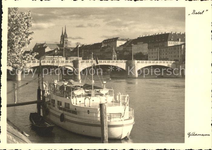 Foto Gutermann Basel Bruecke Motorschiff
