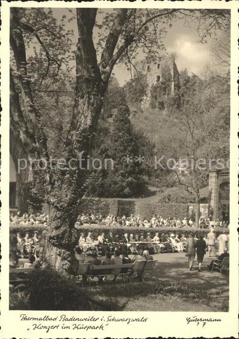 Foto Gutermann Nr. 17 Thermalbad Badenweiler Konzert im Kurpark