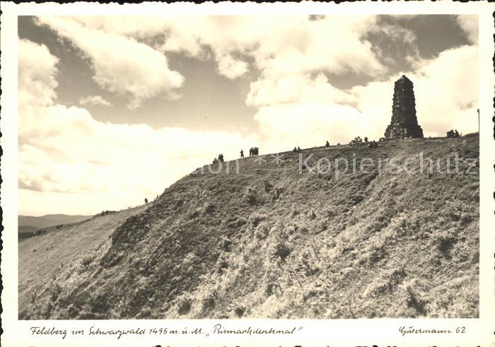 Foto Gutermann Nr. 62 Feldberg Schwarzwald Bismarckdenkmal