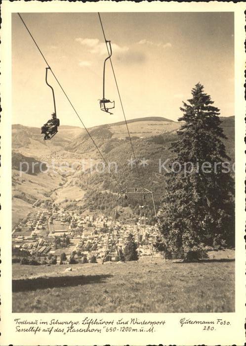 Foto Gutermann Nr. 280 Todtnau Schwarzald Sessellift Hasenhorn