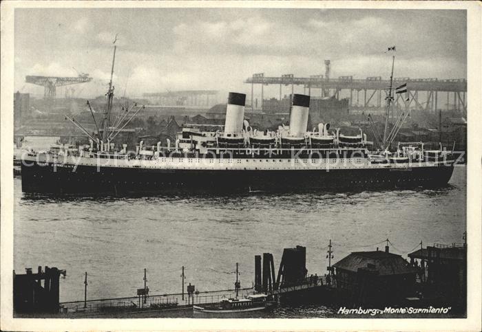 Dampfer Oceanliner Monte Sarmiento Hamburg Hafen