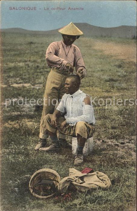 Friseur Coiffeur Barber Typen Salonique Coiffeur Anamite