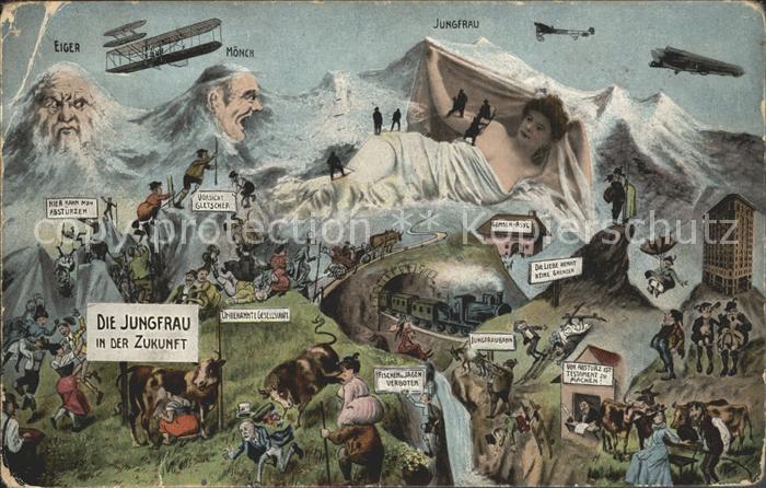 Berggesichter Eiger Mönch Jungfrau Bergsteiger Lokomo