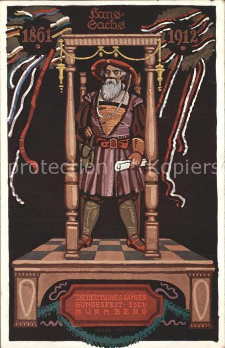 Saengerbundfest VIII. Nuernberg Hans Sachs