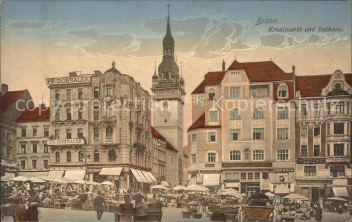 Bruenn Brno Krautmarkt und Rathaus