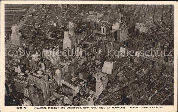 New York City Fliegeraufnahme Skyline Financial District