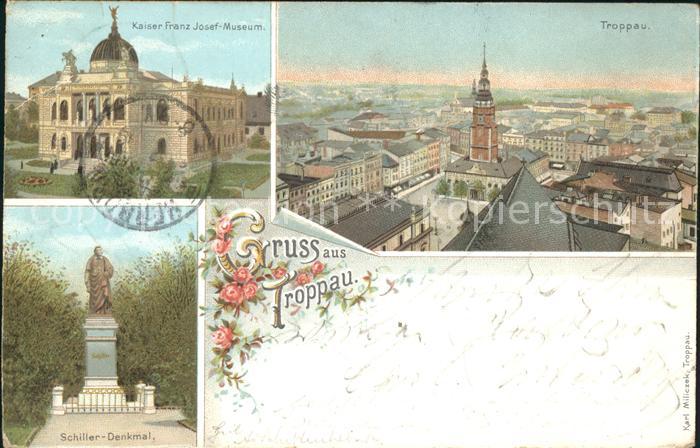 Troppau Sudetengau Kaiser Franz-Josef-Museum Schillerdenkmal