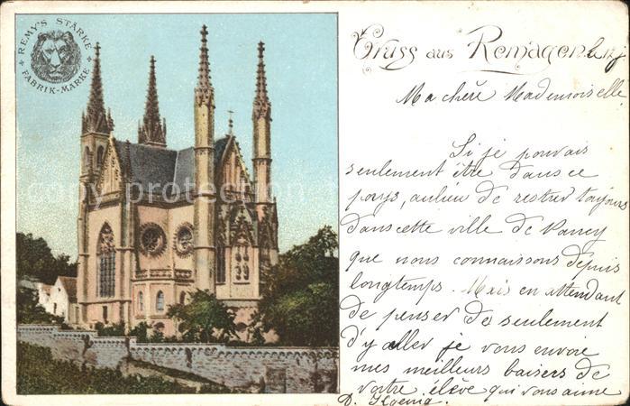 REMAGEN Rheinland-Pfalz Kirche Litho Remy's Staerke Fabrik-Marke