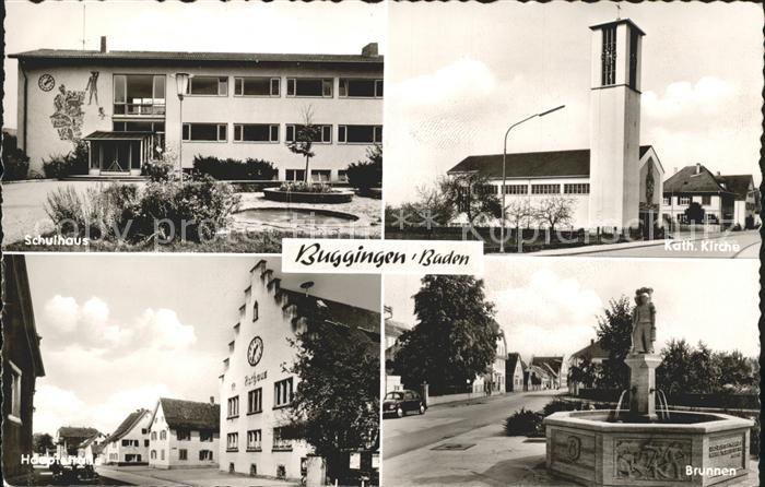 Buggingen Schule Hauptstrasse Brunnen Katholische Kirche