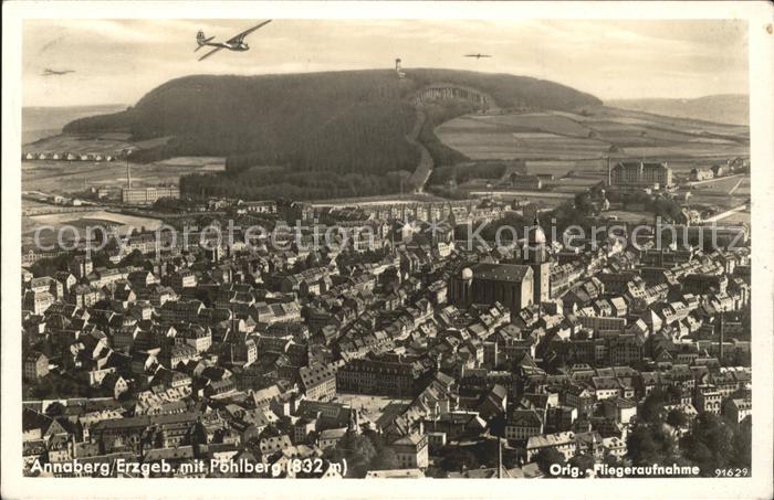 Annaberg-Buchholz Erzgebirge Poehlberg Fliegeraufnahme