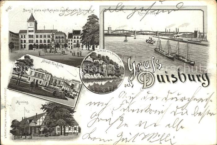 Duisburg Ruhr Staedtische Tonhalle Burgplatz Rathaus