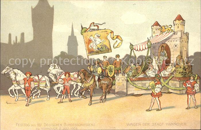 HANNOVER  CITY Festzug des XIV Deutschen Bundesschiessens