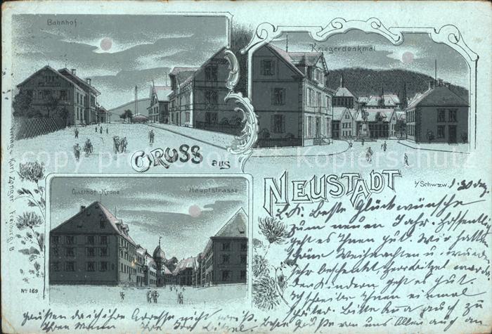 Neustadt Donaueschingen Bahnhof Kriegerdenkmal Hauptstrasse