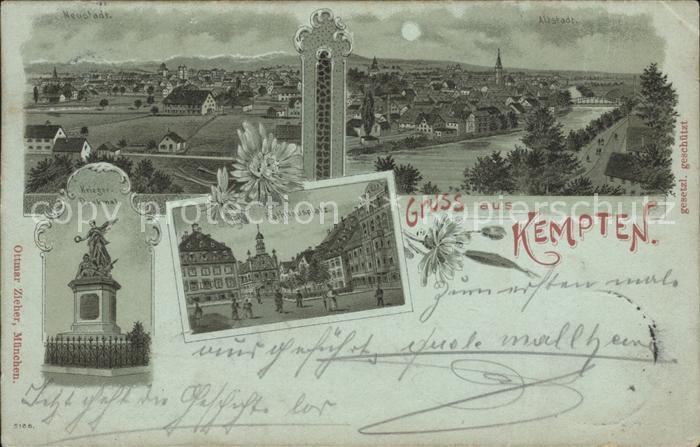 Kempten Allgaeu Rathausplatz Krieger Denkmal Neustadt