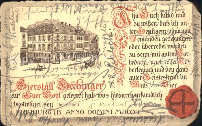 Freiburg Breisgau Bierstall Hechinger