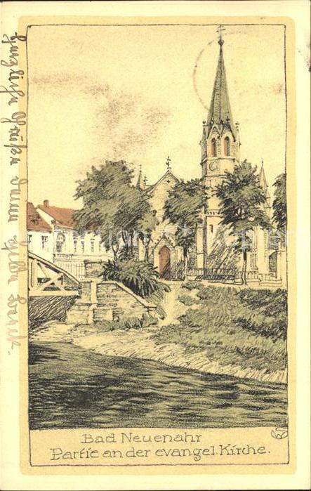 Bad Neuenahr-Ahrweiler Partie an der Evangeischen Kirche