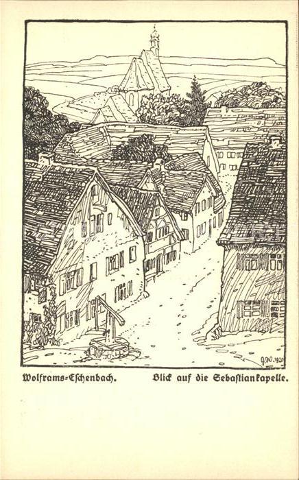 Wolframs-Eschenbach Sebastian Kapelle Federzeichnung