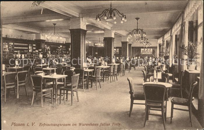 Plauen Vogtland Erfrischungsraum Warenhaus Julius Tietz