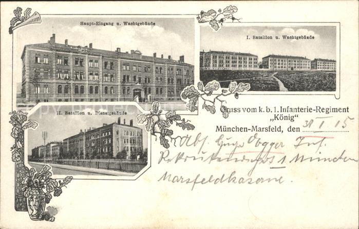 Muenchen I. Bataillon und Wachtgebaeude Haupt- Eingang