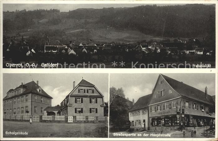 Oberrot Gaildorf Schulgebaeude Strassenpartie an der Hauptstrasse