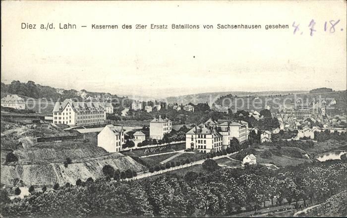 Diez Lahn Kasernen des 25er Ersatz Bataillons von Sachsenhausen