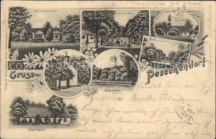 Peseckendorf Herrschaftshaus Aussichtsturm Schulhaus