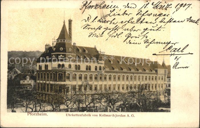 Pforzheim Uhrkettenfabrik Kollmar und Jordan A. G.