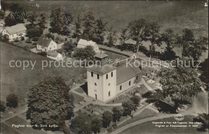 Kalland Stroe kyrka Fliegeraufnahme