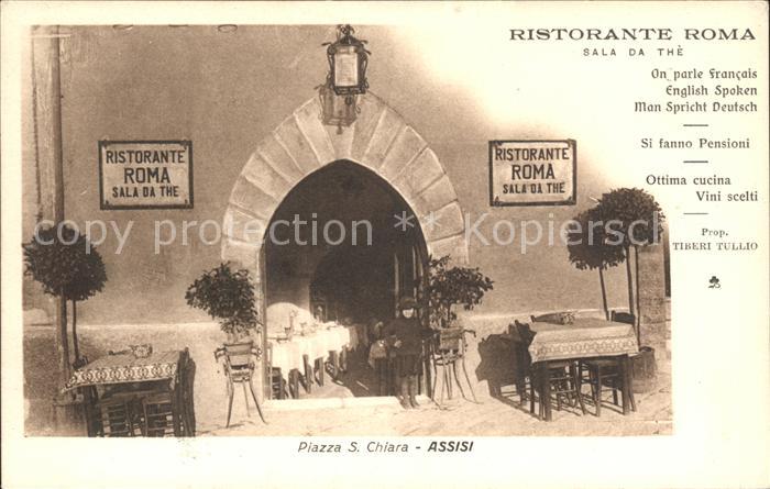 Assisi Umbria Ristorante Roma Piazza S. Chiara