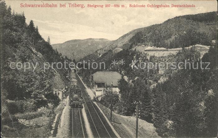 Triberg Schwarzwald Schwarzwaldbahn bei Triberg