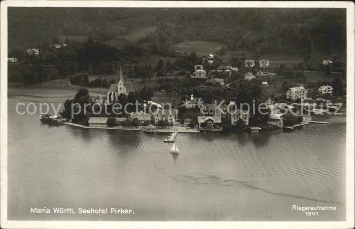 Maria Woerth Woerthersee Fliegeraufnahme Seehotel Pirker
