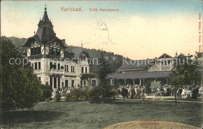 Karlsbad Eger Cafe Kaiserpark