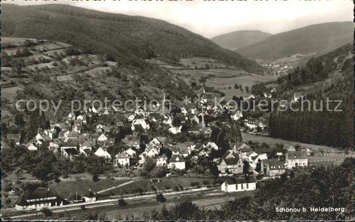 Heidelberg Neckar Blick auf Schoenau