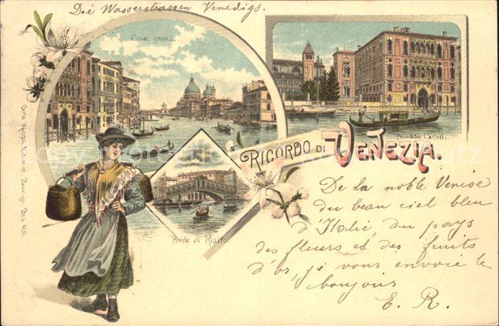 Venezia Venedig Canal Grande Ponte di Rialto Palazzo Cavalli