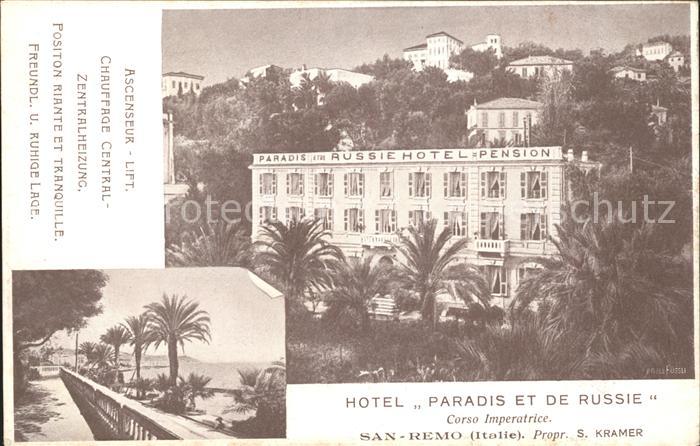 San Remo Hotel Paradis et de Russie