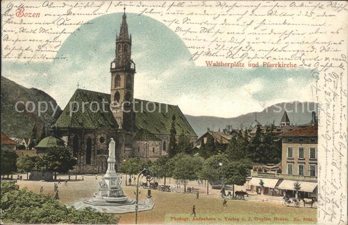 Bozen Suedtirol Waltherplatz Pfarrkirche