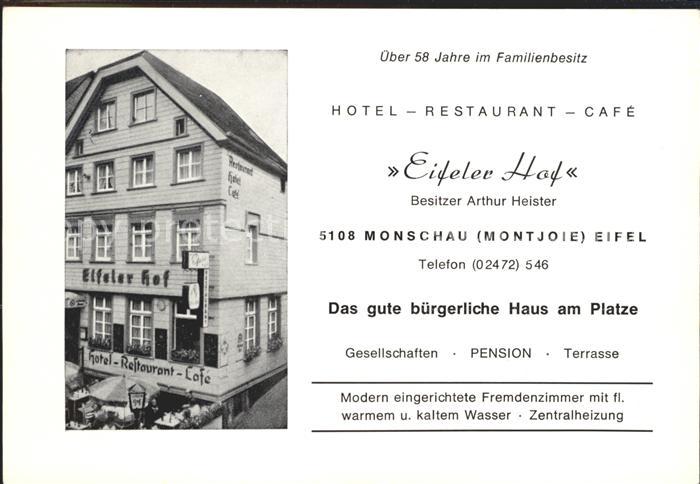 Monschau Hotel Restaurant Cafe Eifeler Hof