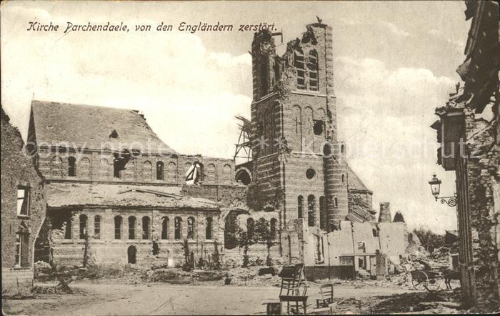 Paschendaele Kirche von den Englaendern Zerstoert