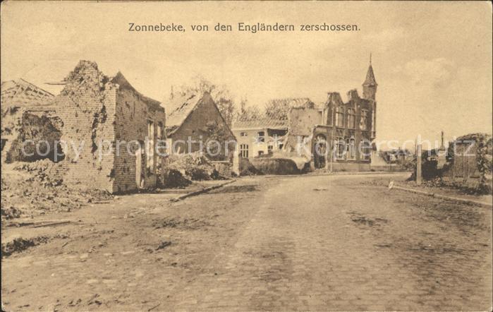 Zonnebeke West-Vlaanderen Von den Englaendern Zerstoert