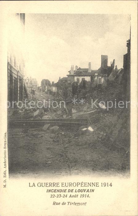 Louvain Flandre La Guerre Européenne 1914