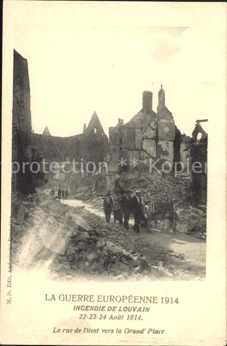 Louvain Flandre La Guerre Européenne 1914