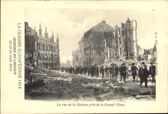 Louvain Flandre La rue de la Station près de la Grand Place
