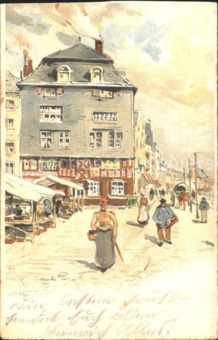 Liege Luettich Künstlerkarte