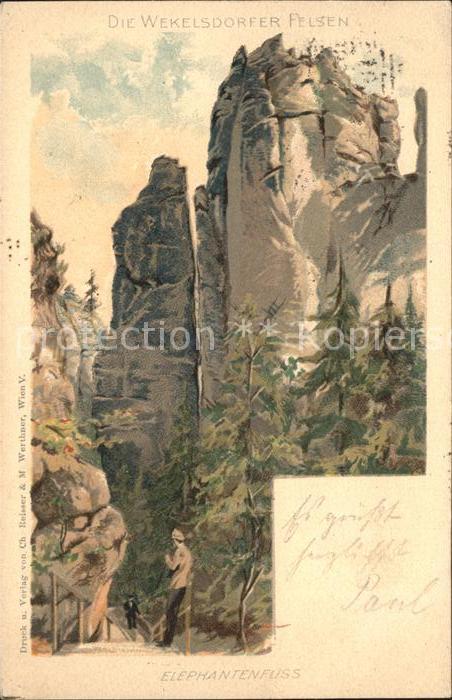 Wekelsdorf Teplice nad Metuji Wekelsdorfer Felsen Elephantenfuss