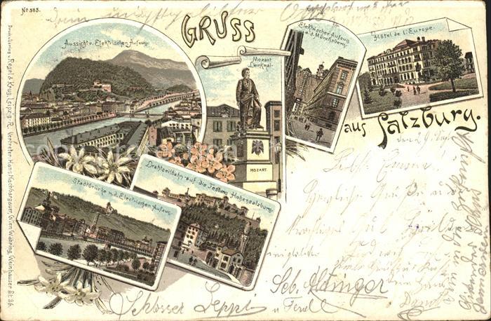 SALZBURG  AT Drahtseilbahn Festung Hohensalzburg Stadtbruecke