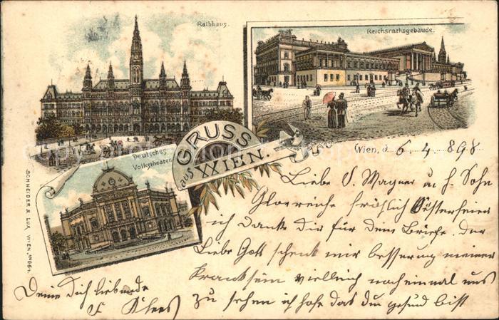 WIEN AT Rathaus Deutsches Volkstheater, Reichsrathgebaeude