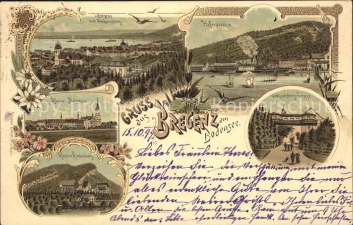 Bregenz Vorarlberg Hafenpartie Kloster Riedenburg